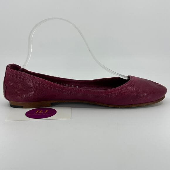 Frye Women's Carson Burgundy Leather Slip On Ballet Flats 72130 Size 8 B - Picture 7 of 11